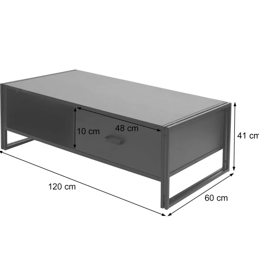 Couchtisch HWC-A27, Beistelltisch Wohnzimmertisch, 41x120x60cm 3D-Struktur