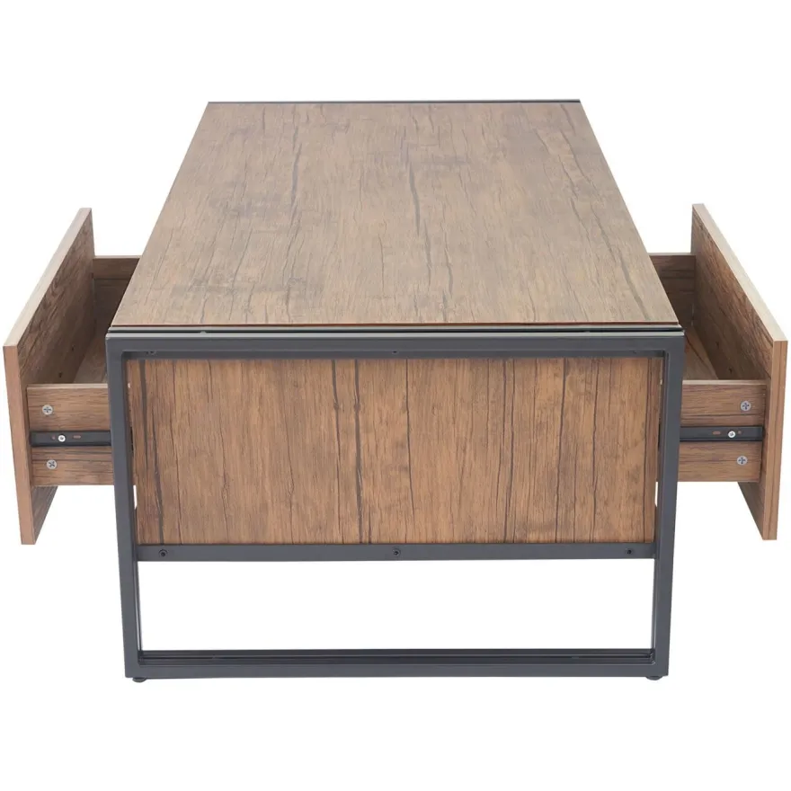 Couchtisch HWC-A27, Beistelltisch Wohnzimmertisch, 41x120x60cm 3D-Struktur