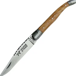 Coutellerie Le Fidele, Laguiole Taschenmesser Olivenholz Griff Lederetui