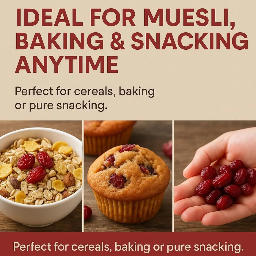 Cranberries Getrocknet 20kg Saftig Ganze Beeren Vegan Snack Müsli Backen GiDeli