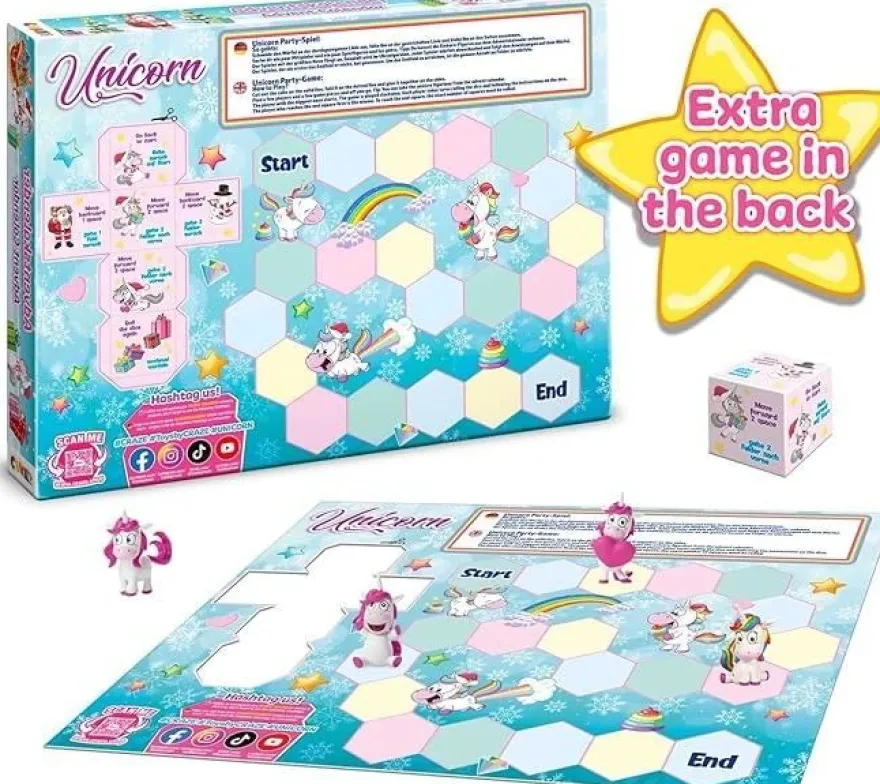 CRAZE 33388 Adventskalender Unicorn Einhorn Weihnachtskalender 2021 Spielzeug