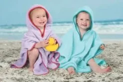 Cuddledry Poncho mit Sonnenschutz flieder mit Anlgerfisch