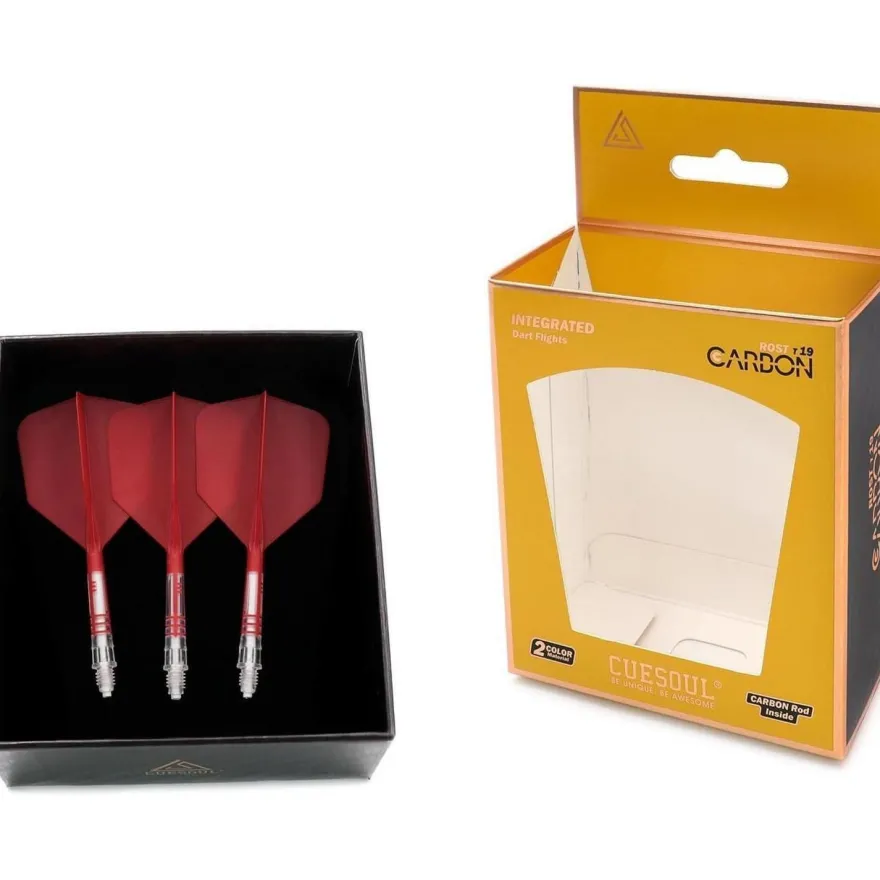 Cuesoul ROST T19 Carbon Integrierter Dartschaft & Flight Big Wing-Form, 3er-Set