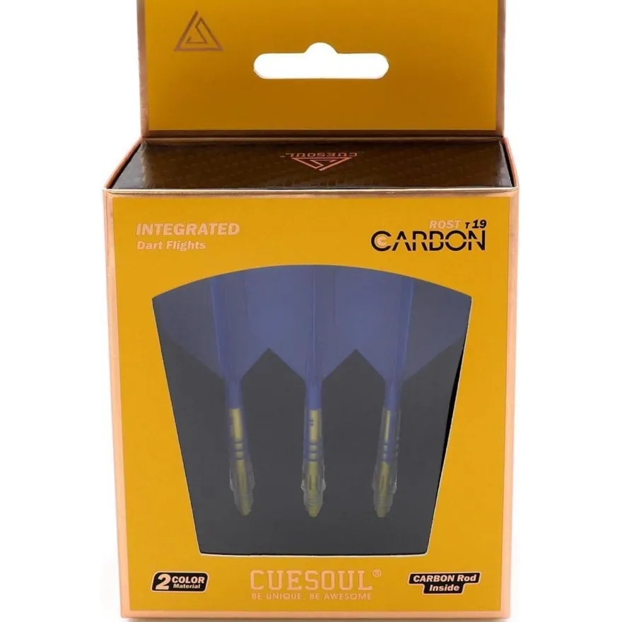Cuesoul ROST T19 Carbon Integrierter Dartschaft & Flight Big Wing-Form, 3er-Set