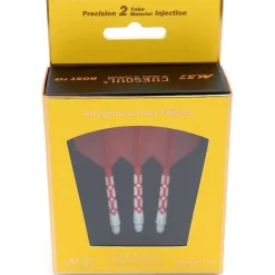 Cuesoul ROST T19 Integrierter Dartschaft und Flights, Big Wing Shape, Rot/Weiß