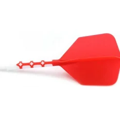 Cuesoul ROST T19 Integrierter Dartschaft und Flights, Big Wing Shape, Rot/Weiß