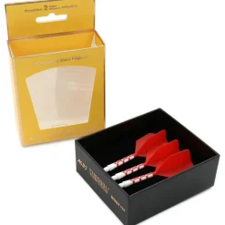 Cuesoul ROST T19 Integrierter Dartschaft und Flights, Big Wing Shape, Rot/Weiß