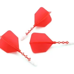 Cuesoul ROST T19 Integrierter Dartschaft und Flights, Big Wing Shape, Rot/Weiß