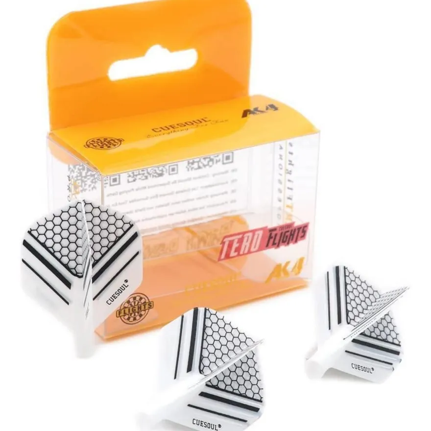 Cuesoul TERO AK4 Dart Flights Standard/Slim Form mit attraktivem Muster, 3er