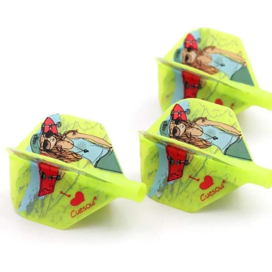 Cuesoul TERO AK4 Dart Flights Standard/Slim - Attraktives Muster, 3er Set