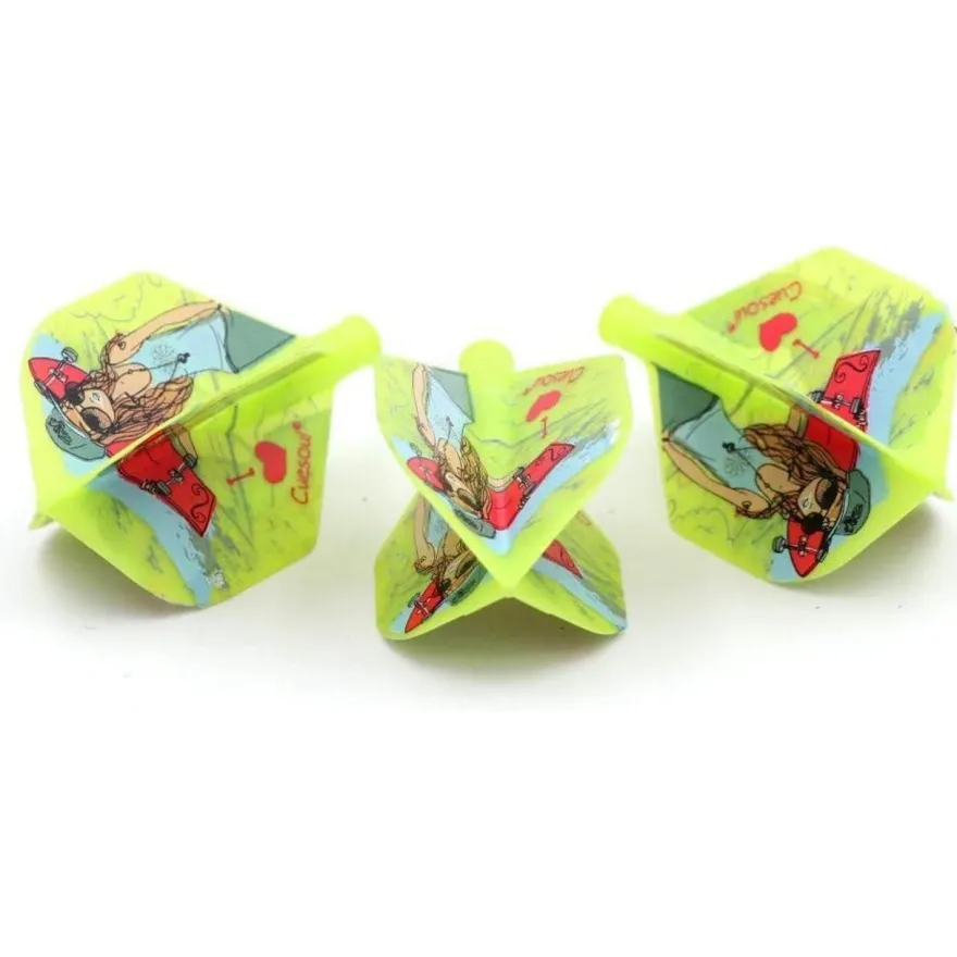 Cuesoul TERO AK4 Dart Flights Standard/Slim - Attraktives Muster, 3er Set