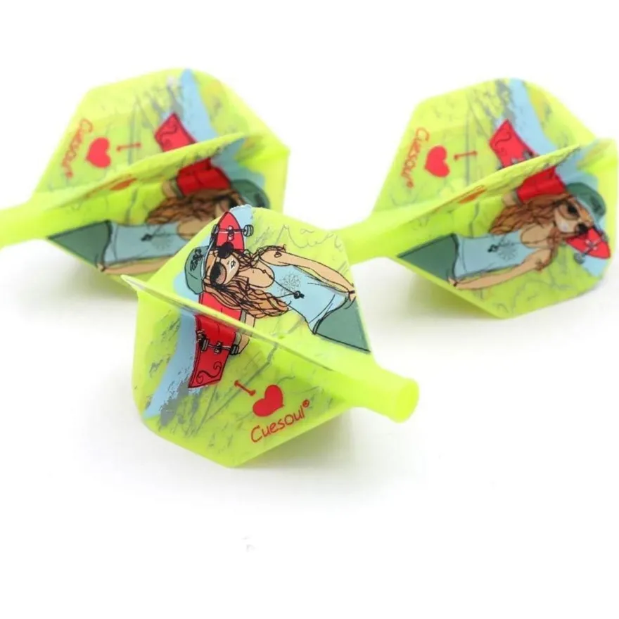 Cuesoul TERO AK4 Dart Flights Standard/Slim - Attraktives Muster, 3er Set