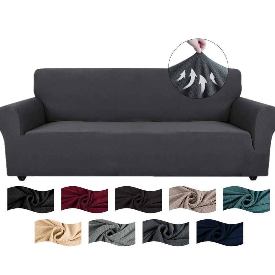 Cycmaco High Stretch 4-Sitzer Sofa Überzug, rutschfest, waschbar, Jacquard