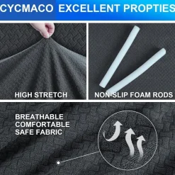 Cycmaco High Stretch 4-Sitzer Sofa Überzug, rutschfest, waschbar, Jacquard