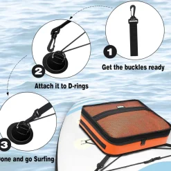 Cyureay Paddle Board Kühltasche, wasserdichte Surf Sup Deck Tasche, isoliert
