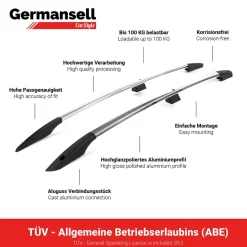 Dachreling passend für Toyota Rav4 Bj. 2006 - 03.2013