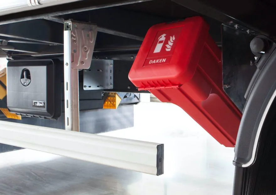 Daken Sliden LKW Feuerlöscherkasten Schutzbox für 6kg Feuerlöscher inkl. Halter