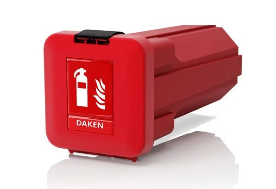 Daken Sliden LKW Feuerlöscherkasten Schutzbox für 6kg Feuerlöscher inkl. Halter