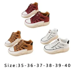 Damen-Freizeitschuhe, Plateau-Turnschuhe, rutschfeste Mode- mit dicken Sohlen,