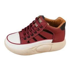 Damen-Freizeitschuhe, Plateau-Turnschuhe, rutschfeste Mode- mit dicken Sohlen,