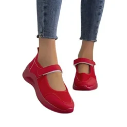 Damen Mary Jane Keil Freizeitschuhe Frauen Plattform Sport Komfort Wanderschuh