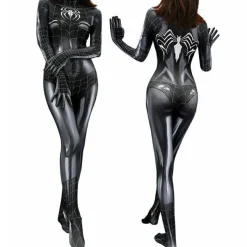 Damen Sexy Karneval Cosplay Spiderman Damen Kostum Superhero Party Jumpsuit