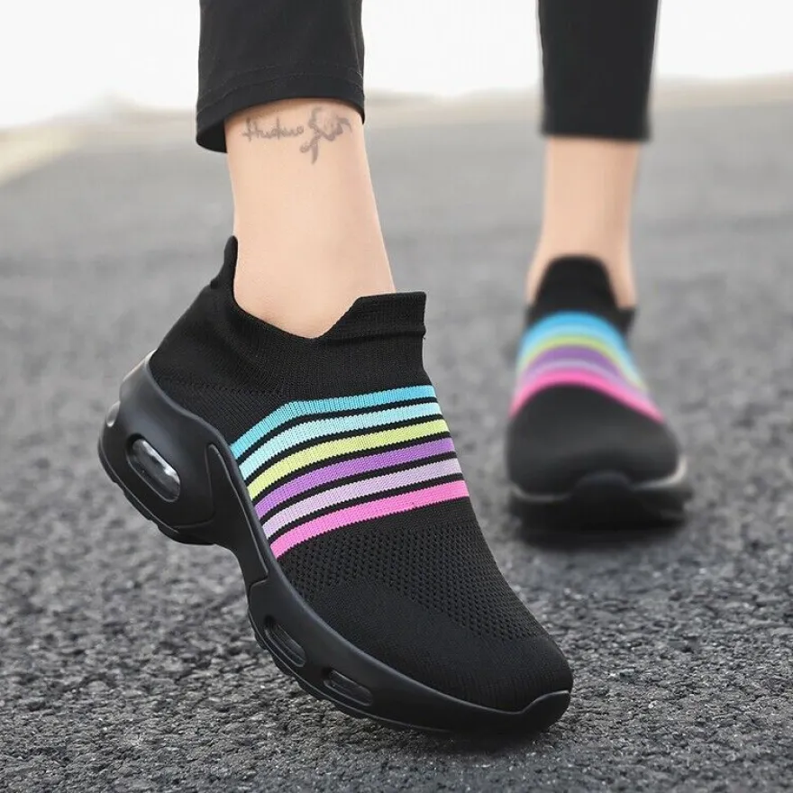 Damen Sport Slipper Luftkissen Turnschuhe Outdoor Sport Laufschuhe Fitnessstudio -