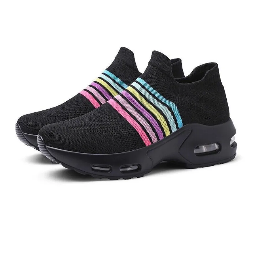 Damen Sport Slipper Luftkissen Turnschuhe Outdoor Sport Laufschuhe Fitnessstudio -