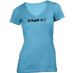 Damen T-Shirt V-Ausschnitt Oktoberfest - O Zapft Is Bierkrug