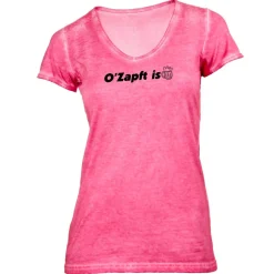 Damen T-Shirt V-Ausschnitt Oktoberfest - O Zapft Is Bierkrug