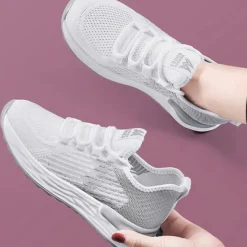 Damen Turnschuhe Gittergewebe Laufschuh Frauen Slip Gehen Sport Sportschuhe
