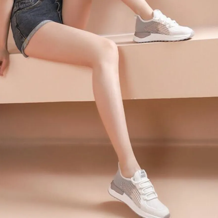 Damen Turnschuhe Gittergewebe Laufschuh Frauen Slip Gehen Sport Sportschuhe