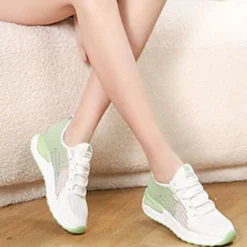 Damen Turnschuhe Gittergewebe Laufschuh Frauen Slip Gehen Sport Sportschuhe