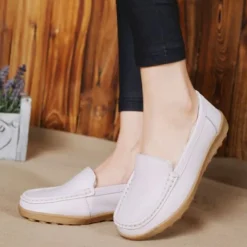 Damen Warme Slipper Schlupfen Wohnungen Frauen Rutschfest Winter Slip Bootsschuh