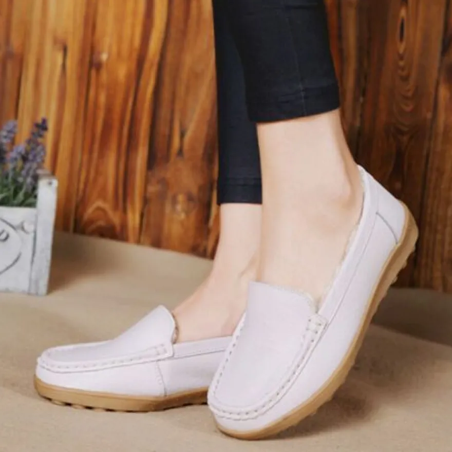 Damen Warme Slipper Schlupfen Wohnungen Frauen Rutschfest Winter Slip Bootsschuh