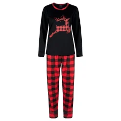 Damen Weihnachts-Pyjama HEYO Baumwolle Schlafanzug Set X-Mas Muster Sleepwear