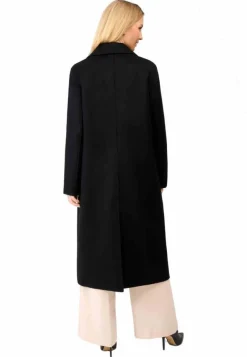 Damen Wollmantel Ricano Clara schwarz Oversized Zweireiher Reverskragen