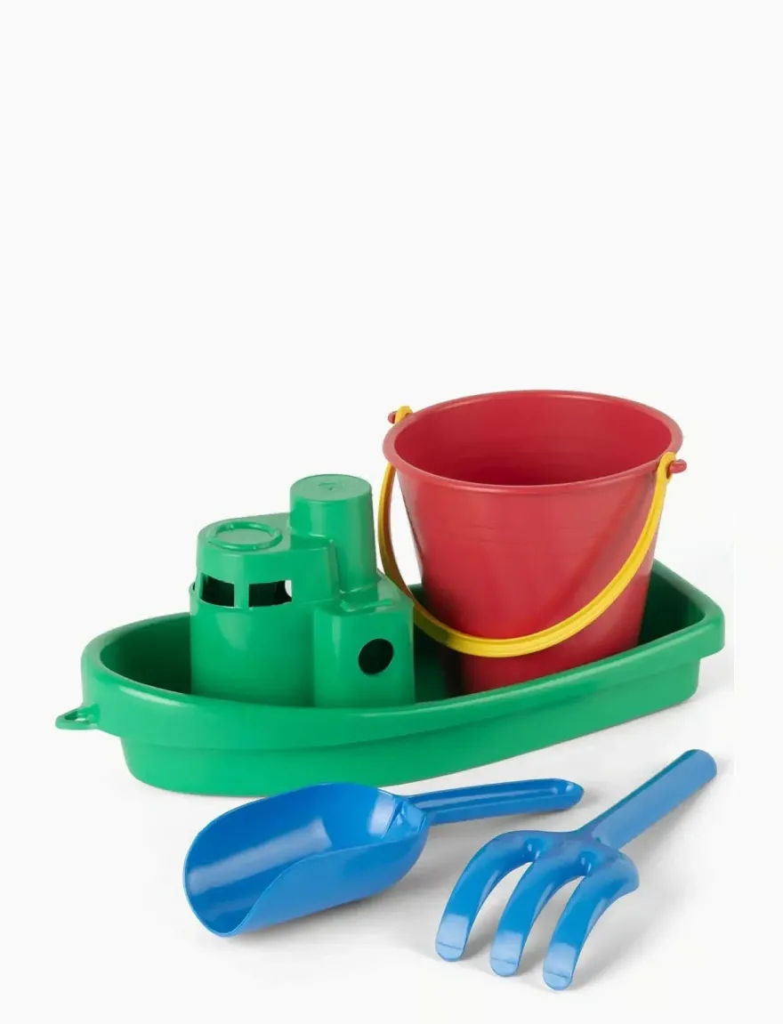 Dantoy Boot 251431 Spielset recycelt grün 4-teilig nachhaltig Spielzeug