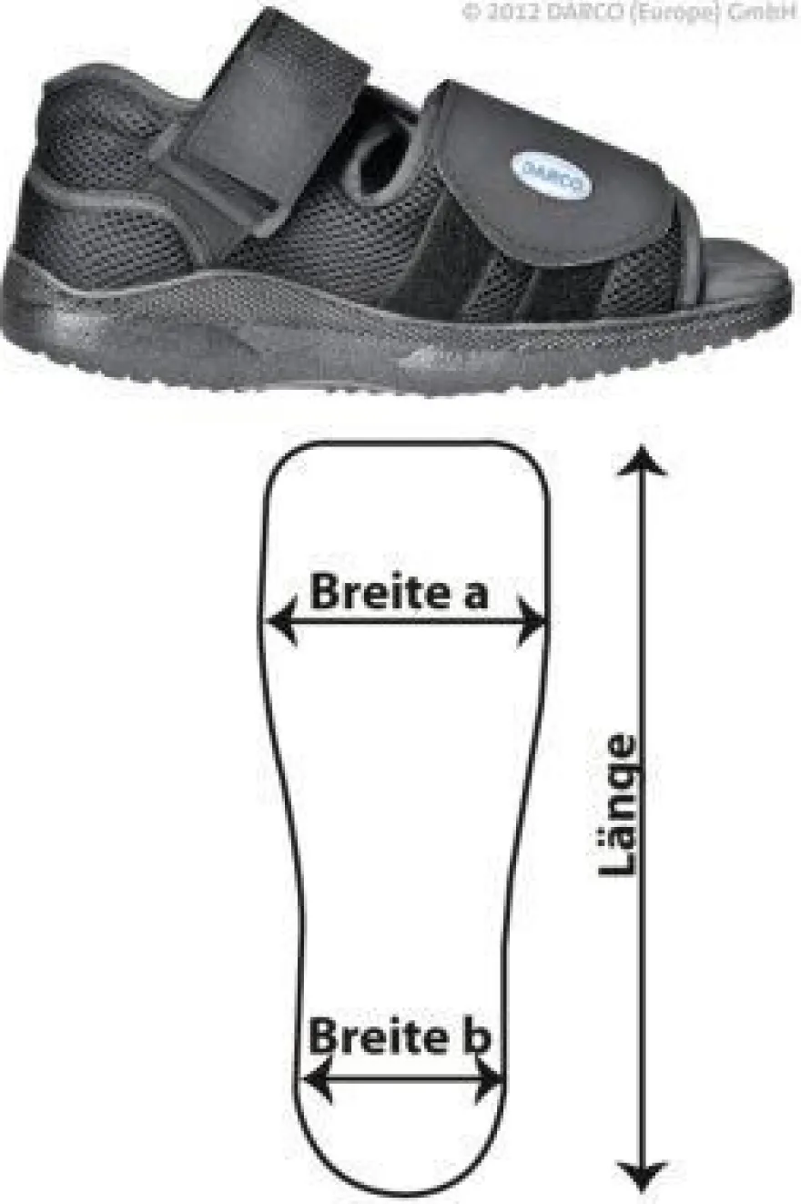 Darco Medsurg Verbandschuh Herren Gr. S schwarz