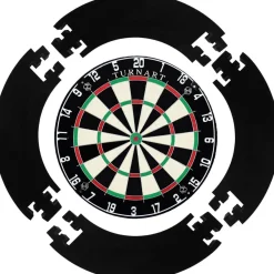 Dartscheibe Kork 45CM Steeldart 6 Dartpfeile Metallspitze Zahlenring Set
