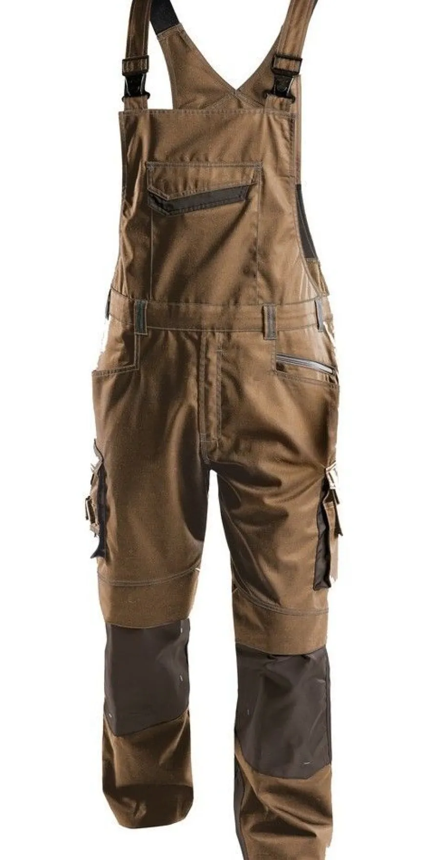 Dassy Arbeitslatzhose mit Kniepolstertaschen Voltic PESCO63 Lehmbraun/Anthrazitgrau