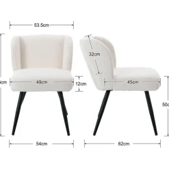 Dayalane Esszimmerstühle 2er Set, moderne Küchenstühle mit Polsterung und