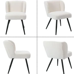 Dayalane Esszimmerstühle 2er Set, moderne Küchenstühle mit Polsterung und