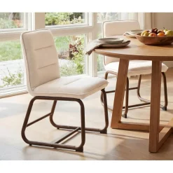 Dayalane Esszimmerstühle 4er Set - Moderne Küchenstühle aus Leinen mit