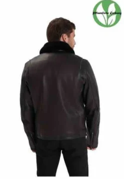 Daytona 73 Asphalt Lederjacke Schwarz Herren | Fliegerjacke | Rindleder
