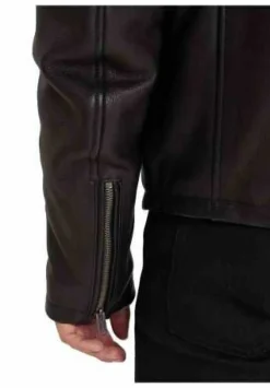 Daytona 73 Asphalt Lederjacke Schwarz Herren | Fliegerjacke | Rindleder