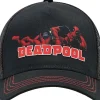 Deadpool Marvel Capslab Trucker Cap - Schwaarze Kappe mit Deadpool Print Logo