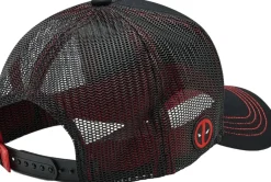 Deadpool Marvel Capslab Trucker Cap - Schwaarze Kappe mit Deadpool Print Logo