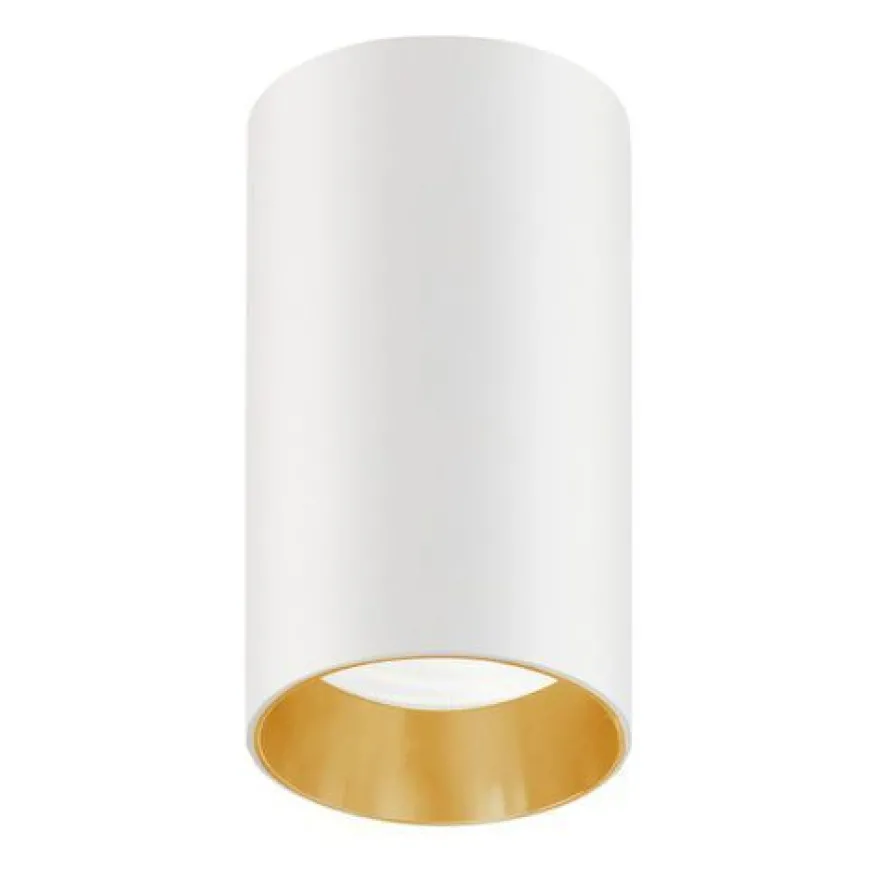 Deckenaufbauleuchte Aufbauleuchten GU10 Aluminium Rund Weiß Gold 55x100mm