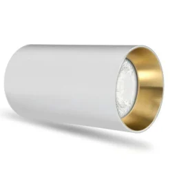 Deckenaufbauleuchte Aufbauleuchten GU10 Aluminium Rund Weiß Gold 55x100mm